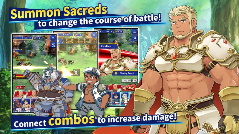 RPG battle screen with character abilities and combo controls — Crave Saga X - Master of Bonds screenshot.
