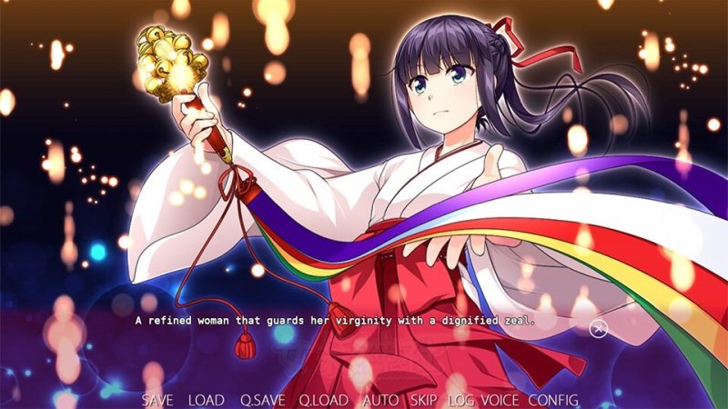 Promotional anime fantasy illustration with two shrine characters — Trap Shrine screenshot.